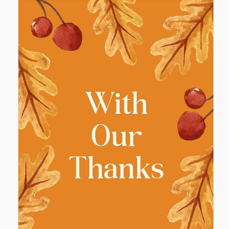 With Our Thanks Company Thanksgiving eCard